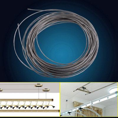 1Pc 15 Meters 304 Stainless Steel Cable Wire Rope Diameter 1.5mm