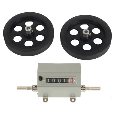 1PC 5-Digit Rolling Wheel Length Counter(0-9999.9)-Max Speed 350RPM,Grey,Resettable