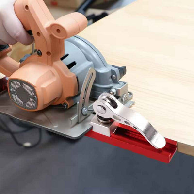 Adjustable Cutting Machine Base Guide, Blue Wood Cutting Guide Portable Adjustable ABS Cutter Holder Circular Saw Guide Cutting Guide Rail Position