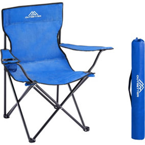 1pc Camping Chair Lightweight Folding Portable - Blue