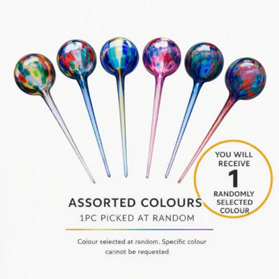 1pc Milford Hydro Globe Self Watering Glass Bulb Large - Assorted Colour