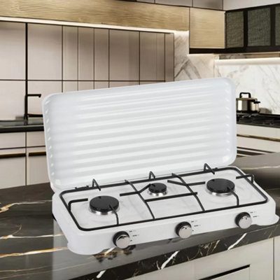 1pc Portable Gas Stove 3 Burner Desktop Cooker Cooktop LPG Outdoor ...