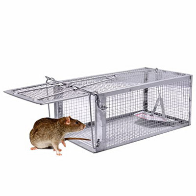 1pc Rat Cage Trap, Humane Live Capture, Heavy Duty Metal Wire Mesh ...