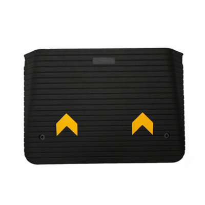 1Pc Rubber Kerb Ramp Yellow Arrow Signs Alert H 8.9cm