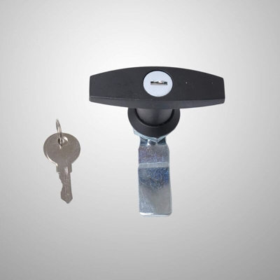 Garage Door Lock T Handle Rear Fix Keyed to Differ Caravan Garage Shed Campervan