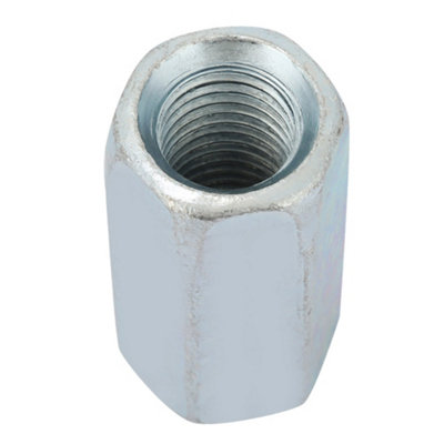 1PC Zinc-Plated Carbon Steel Long Rod Coupling Hex Nut Threaded Fastener