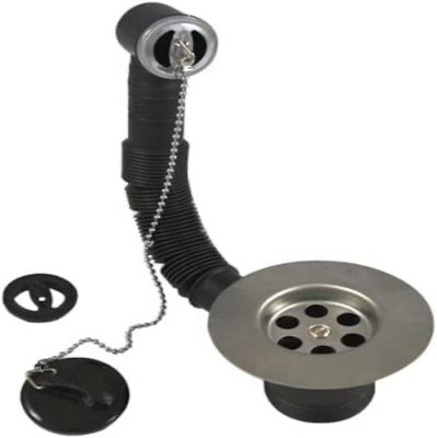 1pcs BH00426 Combined Sink Waste and Overflow with Plug and Chain, 40mm ...