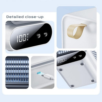 1pcs Desk Fan 11 Inch Table Fan for Bedroom 6 Speeds Dual Heads USB ...