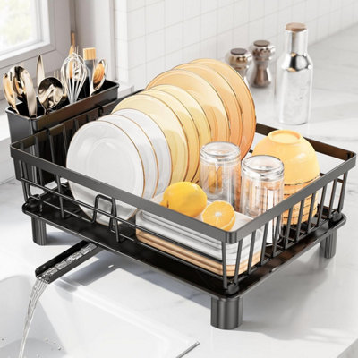 Dish Rack Drainboard Combo Neat-O Universal Black Dish Drainer Board ...