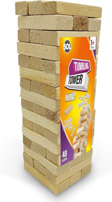 1pk Mini Tumble Tower Wooden Stacking Blocks Balancing Game for Kids ...