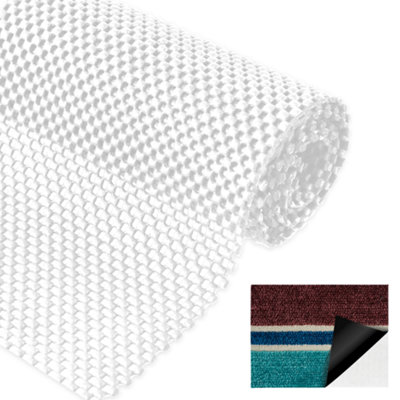 1pk White Anti Slip Mat Roll Grip Matt For Rugs Non Drawer Liner Multi Purpose