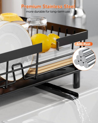 1set 45cm Dish Drainer Rack Drip Tray,Stainless Steel Draining Board ...