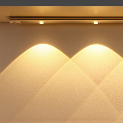 1W Smart Sensor Wardrobe Cabinet Light Rechargable LED Motion Sensor Light Tri Tone temperature 400mm  L