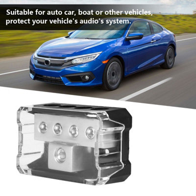 1x 0GA In&4x 4GA Out Car Audio Power Supply Distribution Block Splitter