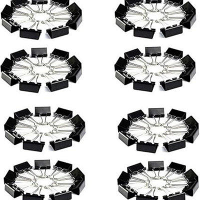 1x 100 Pack Great Quality 19mm Fold Back Clips Strong Metal Paper ...