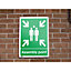 1x ASSEMBLY POINT Health & Safety Sign - Rigid Plastic 250x 300mm Warning Plate