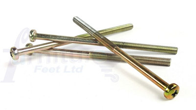 1x BRASS BOLT PART THREADED ROD FOR CASTOR WHEELS 200mm With M8 Tnut