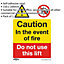 1x DO NOT USE THIS LIFT Health & Safety Sign Self Adhesive 150 x 200mm Sticker