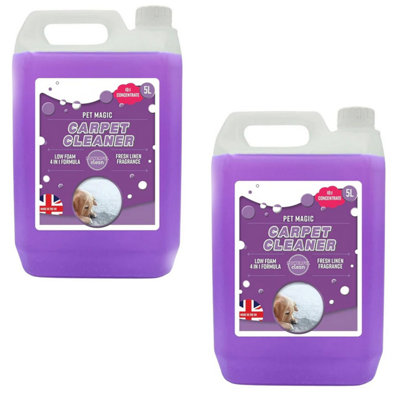 1x Dog Stain & Odour Remover 5 Litre Pet Carpet Cleaning Shampoo With a Fresh Linen Fragrance - 3