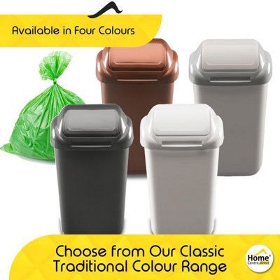 1x Grapphite Lift Top Waste Bin 50 lt ( Standard ) - 4