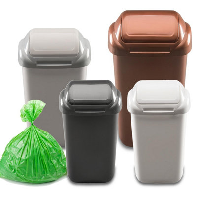 1x Grapphite Lift Top Waste Bin 50 lt ( Standard ) - 7