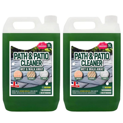 1x Green Stain Removing 5 Litre Patio & Path Outdoor Cleaning Fluid Solution For Driveways - 3