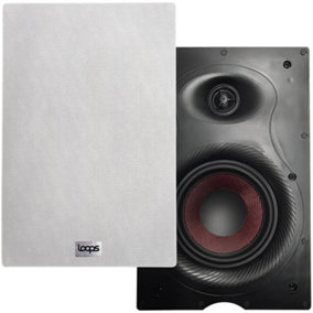 1x Pair LOOPS 140W 6.5" Low Profile In-Wall Speaker - 8Ohm - Ultra Slim Recessed