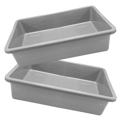 1x Rectangular Multipurpose Indoor Outdoor Deep Grey Trays Ideal For ...