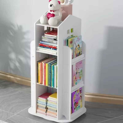 1x Rotating Cartoon Books Rack Floor Simple Child Book Shelf for Home ...