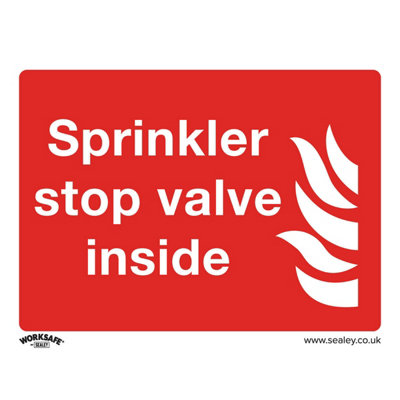 Seco Water Mains Shut Off Valve Sign, 200mm X 150mm - 1mm Semi Rigid - View #6