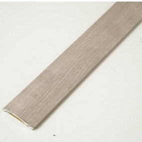 2-18mm Adjustable Ramp Floor Trim Self Adhesive Light Grey Oak 0.9m