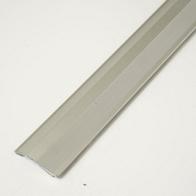 2-18mm Adjustable Ramp Floor Trim Self Adhesive Matt Silver 0.9m