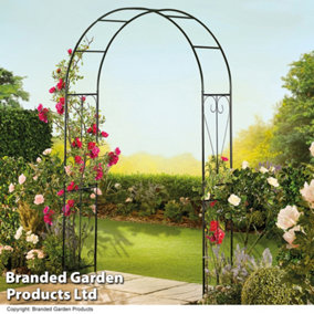 2.2 Metre Metal Garden Arch Swirl Design Outdoor Decorative Floral Plant Support