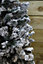 2.2m (7.5ft) Snow Flocked Spruce Pine Slim Christmas Tree in Green