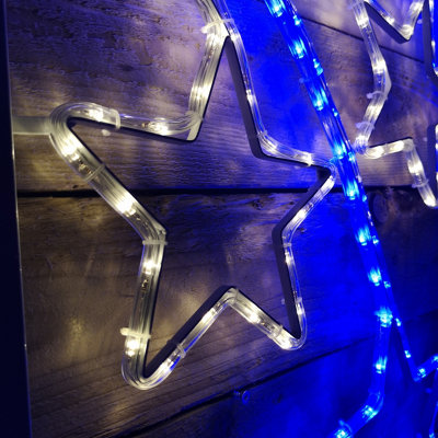 2.2m LED Shooting Star Rope Light Christmas Silhouette Decoration in ...