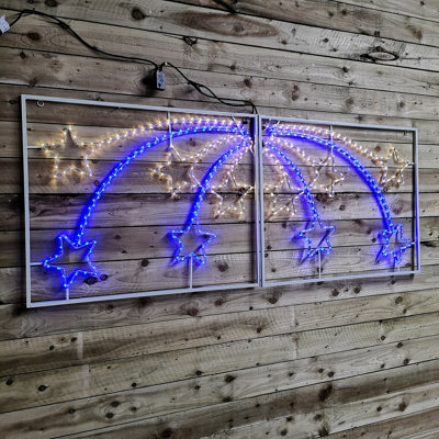 2.2m LED Shooting Star Rope Light Christmas Silhouette Decoration in ...