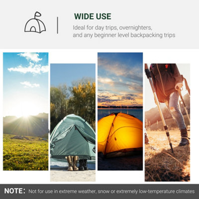 2-3 Man Camping Tent with 2 Rooms Porch Air Vents Rainfly Weather-Resistant - 6