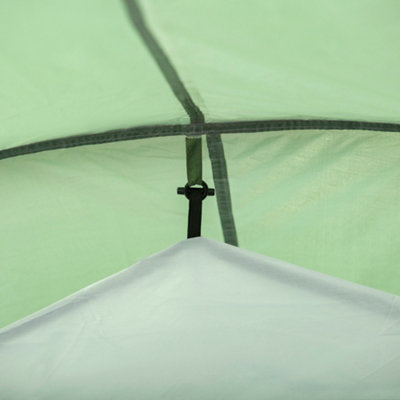 2-3 Man Camping Tent with 2 Rooms Porch Air Vents Rainfly Weather-Resistant - 9