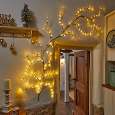 2.3m Light up Indoor Outdoor Christmas Vine with 144 Warm White LEDs Price Comparisons | Compare The Build