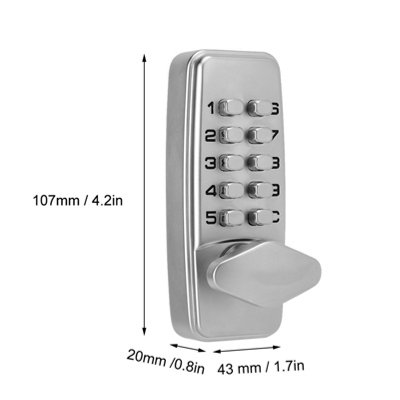 2-4 Digits MiNi Mechanical Code Lock Cabinet Indoor Outdoor Door ...