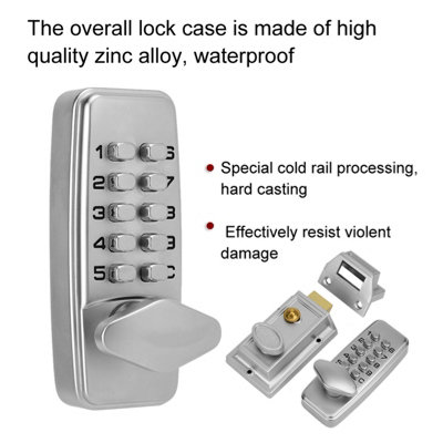 2-4 Digits MiNi Mechanical Code Lock Cabinet Indoor Outdoor Door ...