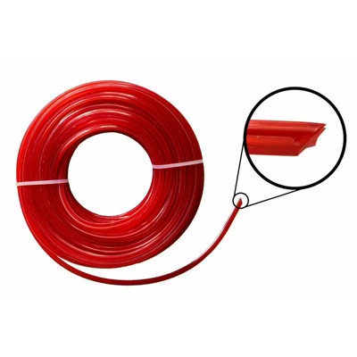 2.4 mm x 15 m Nylon Strimmer Trimmer Line Star Shaped Heavy Duty Brush ...
