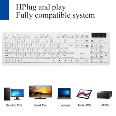 2.4GHz Slim Wireless Keyboard And Mouse Combo Set For PC Laptop Full-Size Tool