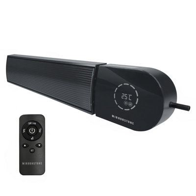 2.4kW Ionis Wi-Fi Remote Controllable Infrared Bar Heater Black
