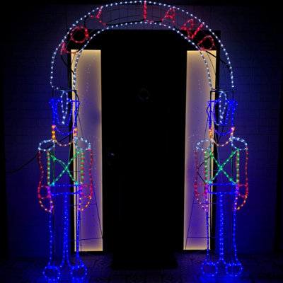 2.4m Light up Toyland Soldier Arch Christmas Rope Light with MultiColoured LEDs Price Comparisons | Compare The Build