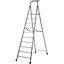 2.4m MAX STABILITY Platform Step Ladders 10 Tread Anti Slip Aluminium DIY Steps