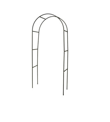 2.4M Metal Frame Garden Arch - Black