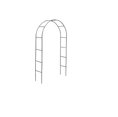 2.4M Metal Frame Garden Arch - Black