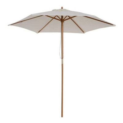 2.4m Outdoor Cream Garden Parasol - 8