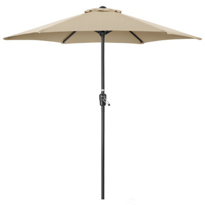 2.4m Parasol with Crank - Taupe
